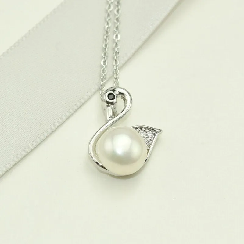 Big High Quality Pearl Jewelry Swan Necklace