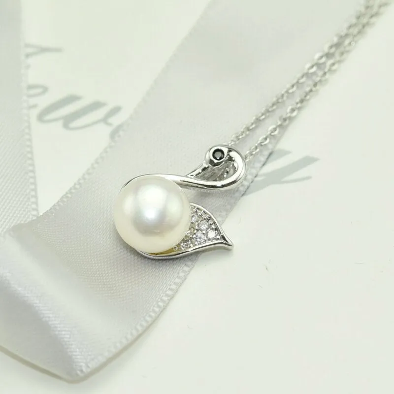 Big High Quality Pearl Jewelry Swan Necklace