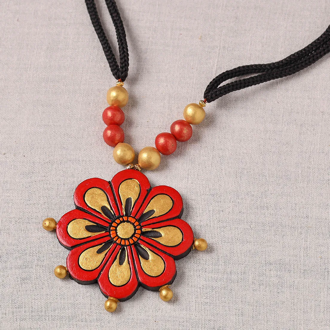 Bishnupur Handpainted Terracotta Necklace 78