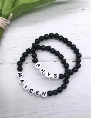 Black Personalised Bracelet