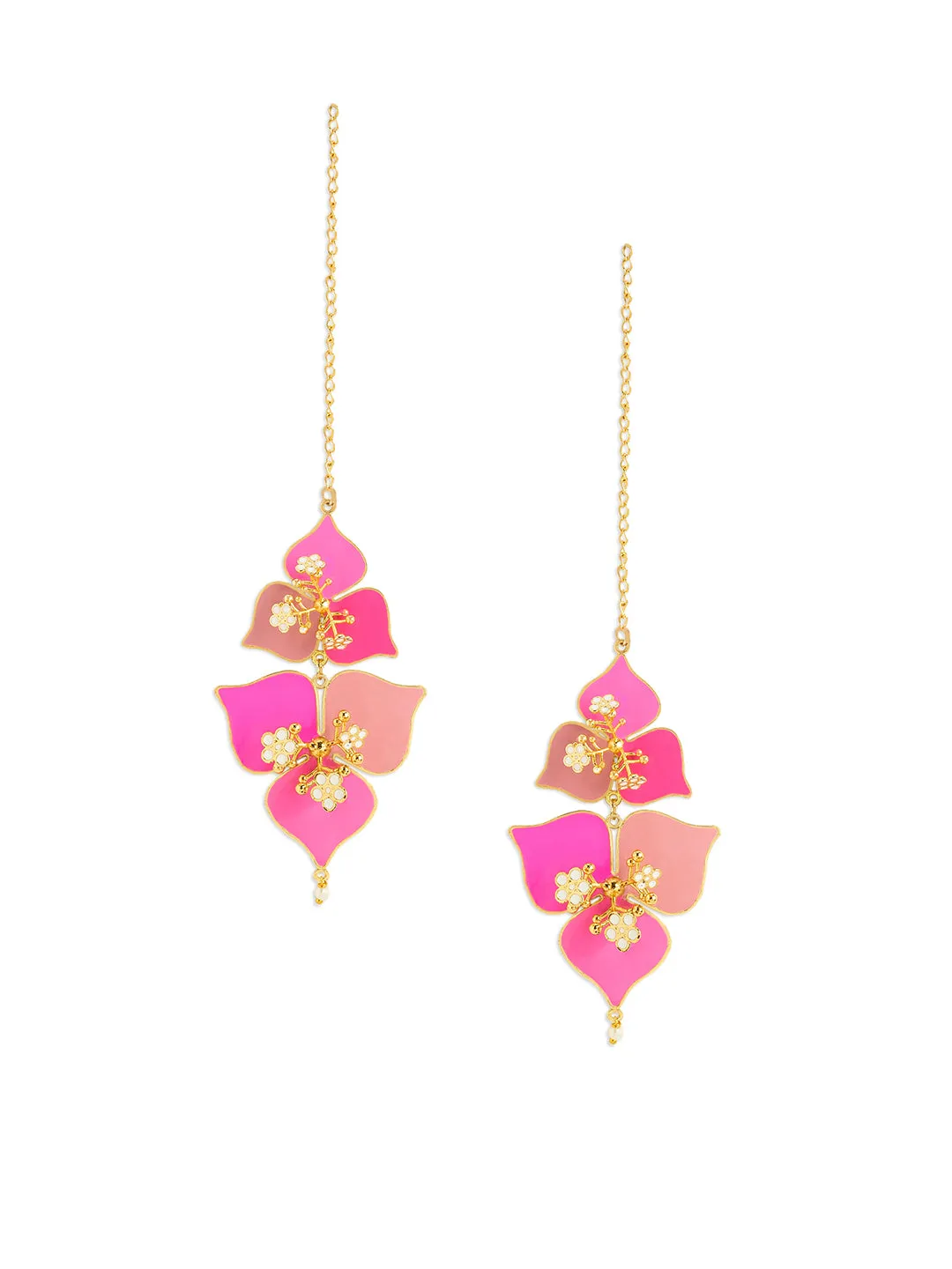 Blush & Peone Pink Bougainvillea Studs