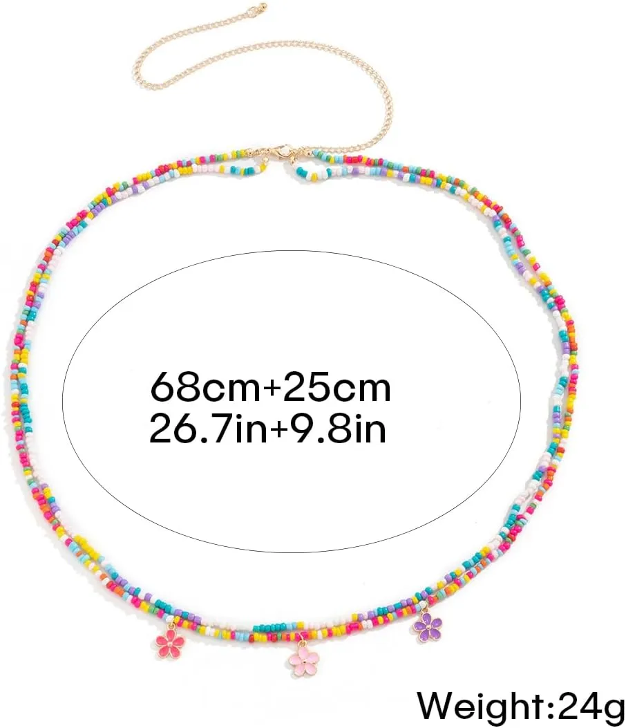 Boho African Waist Beads Chains Layered Shell Bead Belly Chain Body Jewelry Bikini Beach Accessories for Women and Girl, Silver