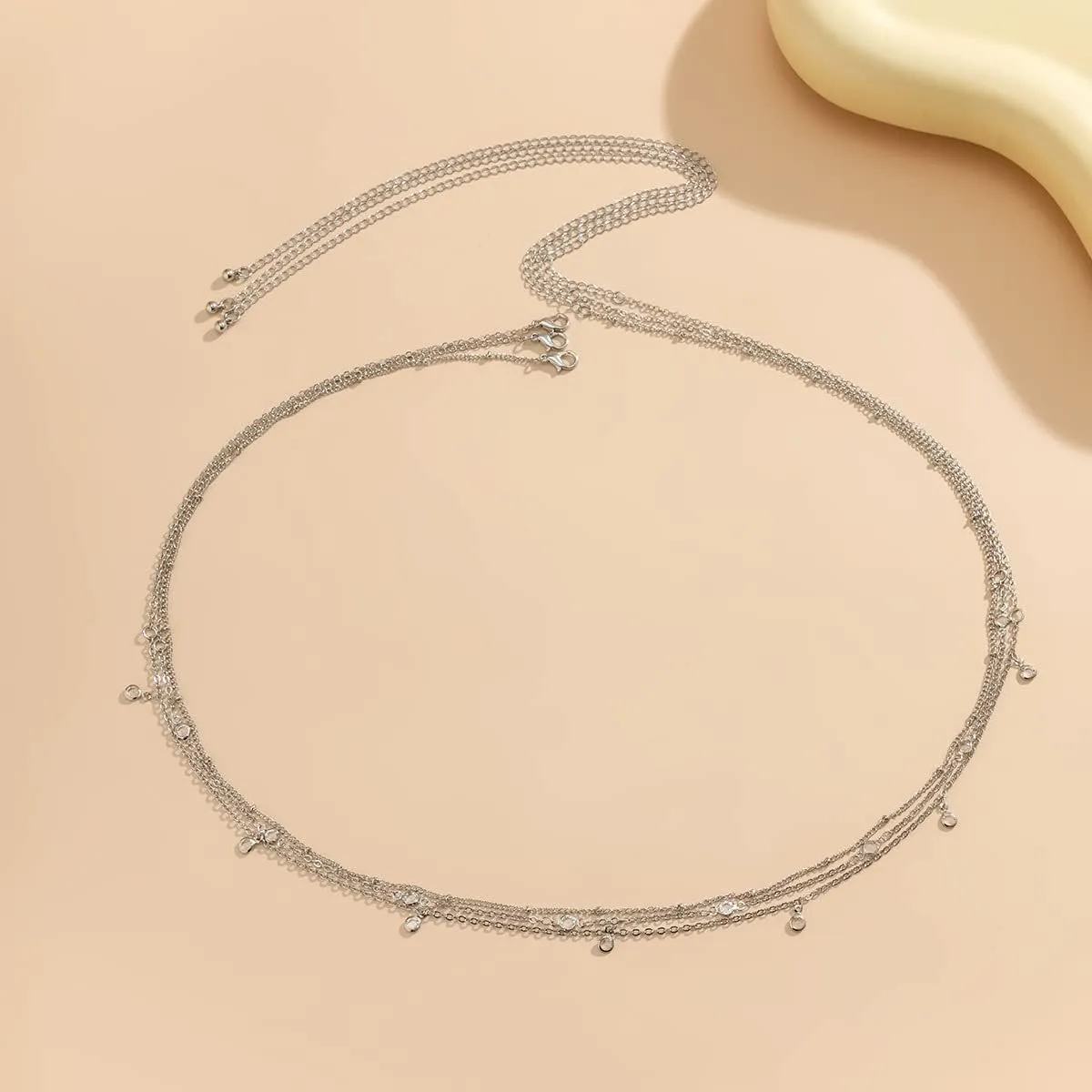 Boho Waist Chains for Women Sequin Belly Chains Layered Bikini Beach Waist Jewelry Summer Body Chain