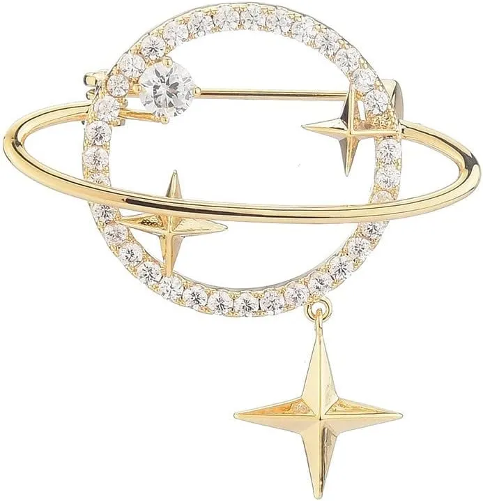 Brooch Pin for Women Rhinestone Pearl Brooches Fashion Jewelry Gift for Girls