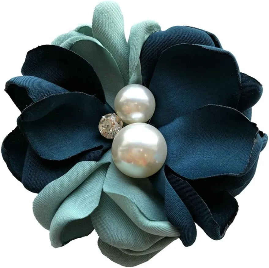 Brooches,Shawl Clips,Pins,Women Bow Brooch Camellia Flower Bride Dress Boutonniere Studded Pearl Neck Tie Brooches Pin Wedding Party Decor - Red (Color : Red)
