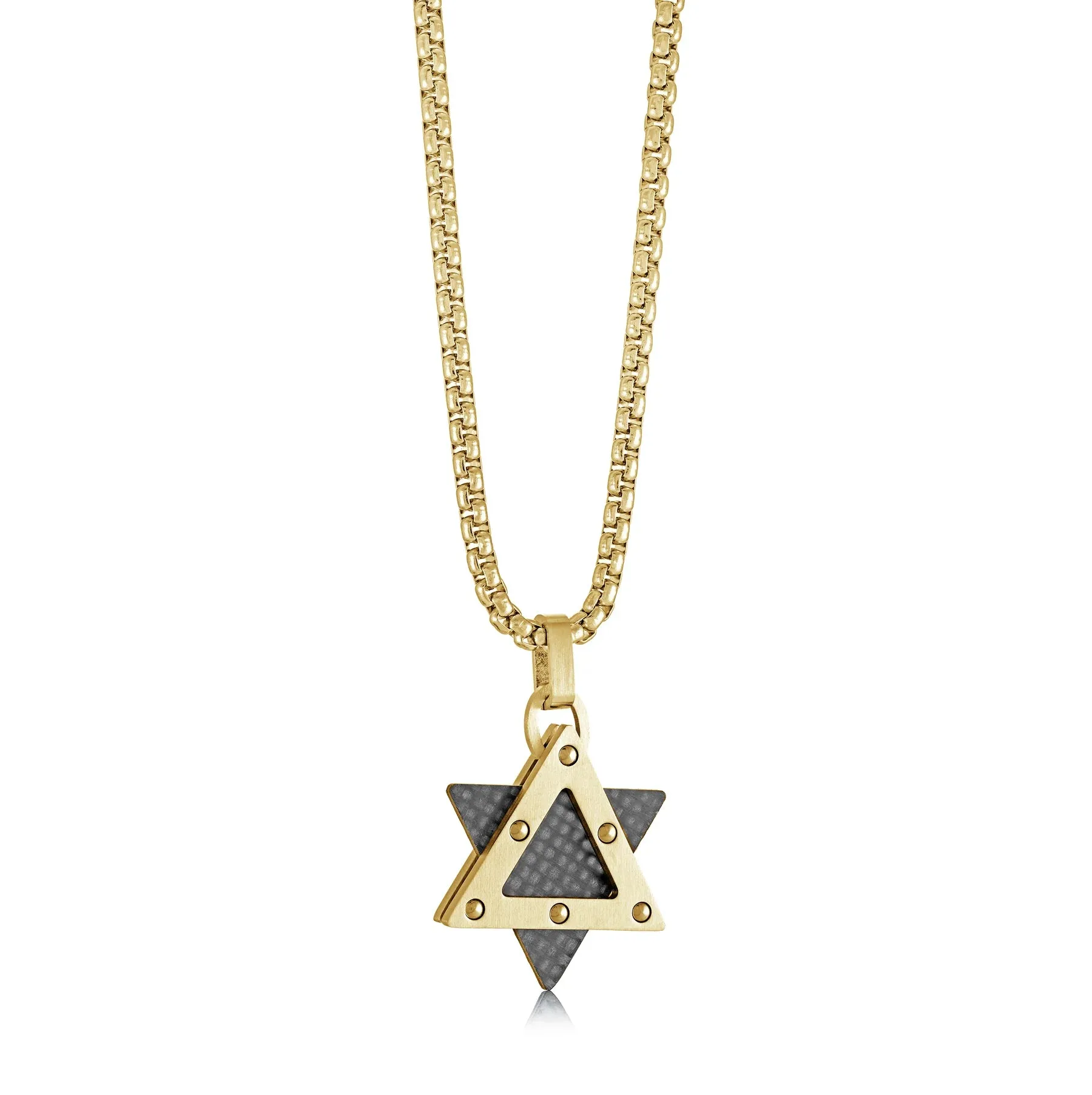 Carbon Fibre Star of David Pendant