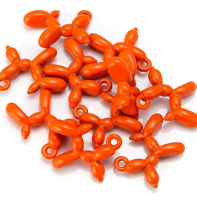 Cartoon 3D Balloon Dog Alloy Charm Pendants