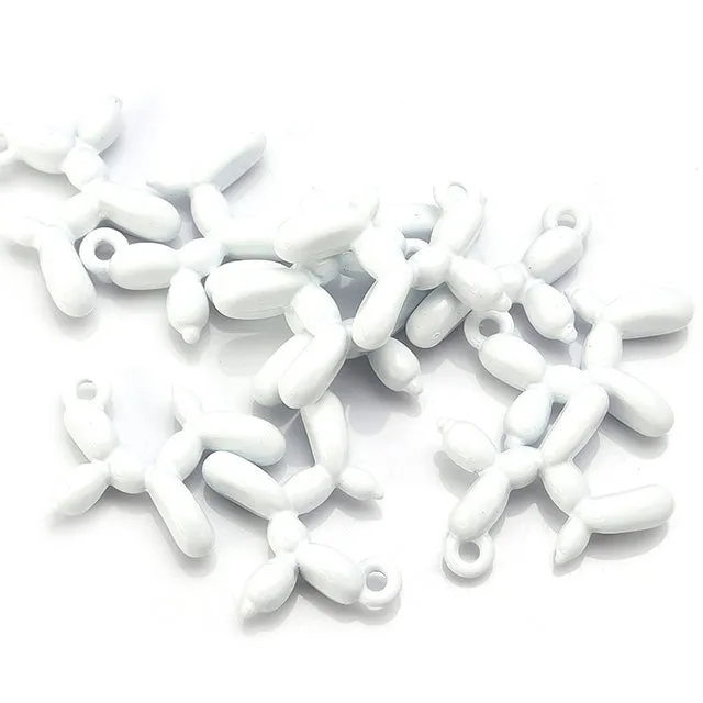 Cartoon 3D Balloon Dog Alloy Charm Pendants