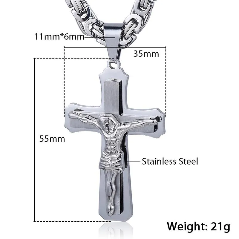 Christ Jesus Cross Pendant Necklace