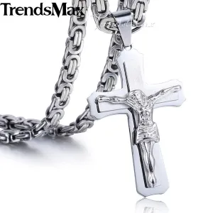 Christ Jesus Cross Pendant Necklace