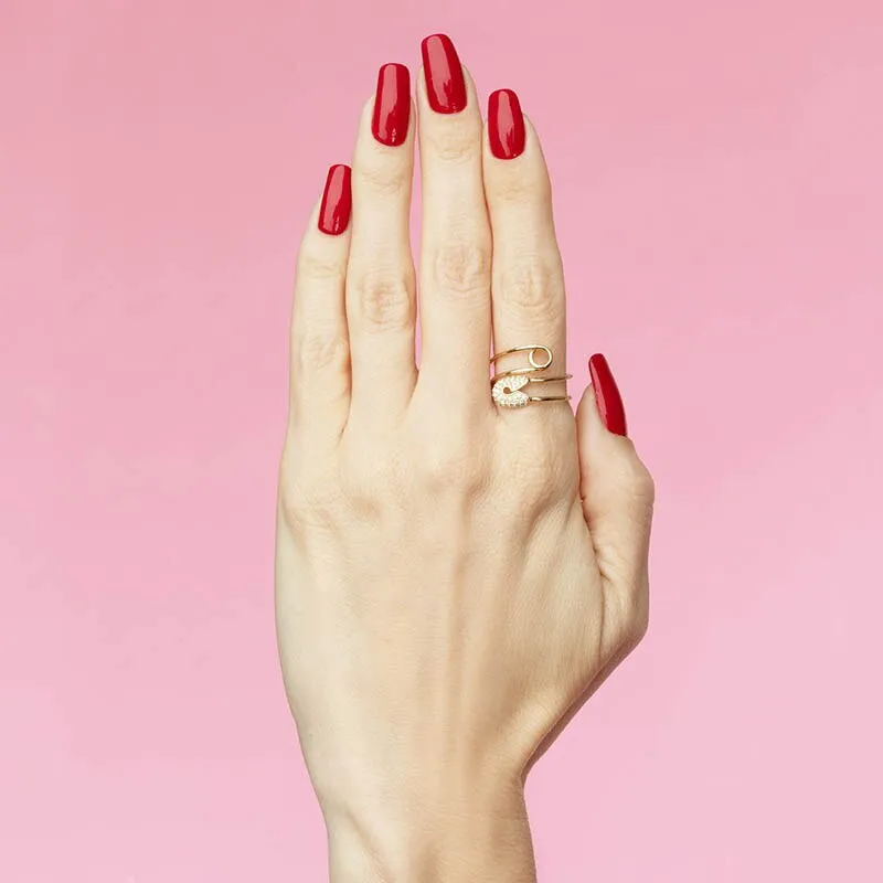 Classic Zircon Pin Twist Rings For Women Stainless Steel Pin Twisted Finger Ring Wedding Aesthetic Jewelry Gift bague femme