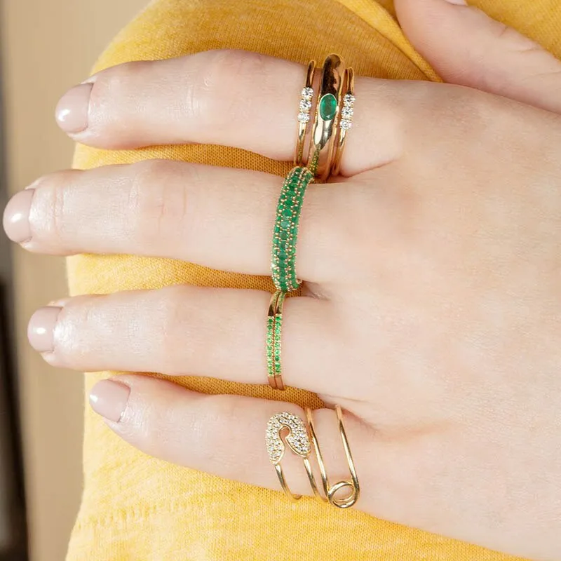 Classic Zircon Pin Twist Rings For Women Stainless Steel Pin Twisted Finger Ring Wedding Aesthetic Jewelry Gift bague femme