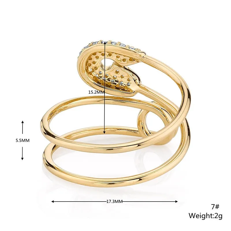 Classic Zircon Pin Twist Rings For Women Stainless Steel Pin Twisted Finger Ring Wedding Aesthetic Jewelry Gift bague femme