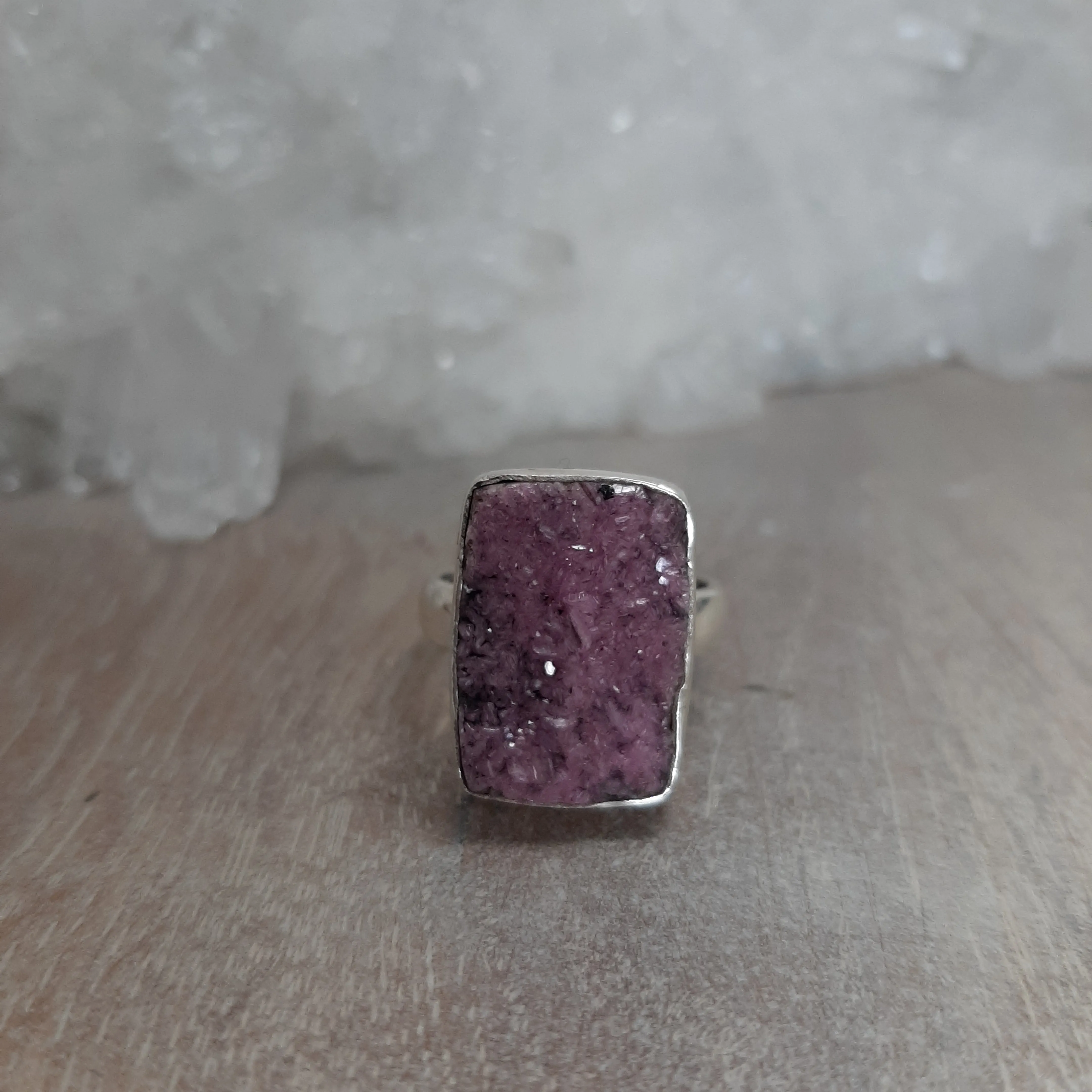 Cobalto-Calcite Rectangle Ring