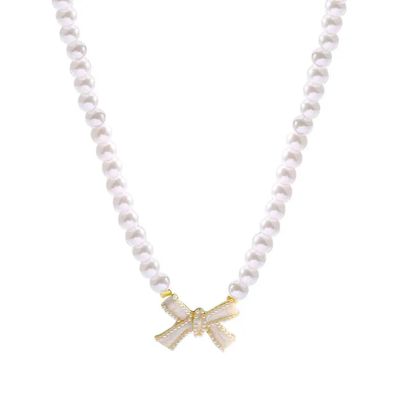Coquette Pearl Planet Necklace