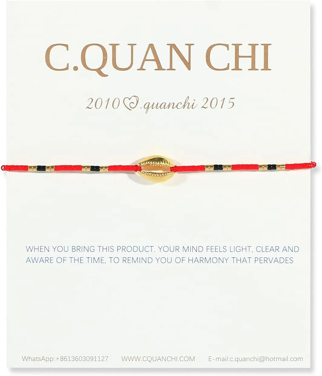 CQUAN CHI Womens Friendship Bracelet Adjustable Gold Cowry Shell Bracelets Miyuki Beads Bracelet Bangle