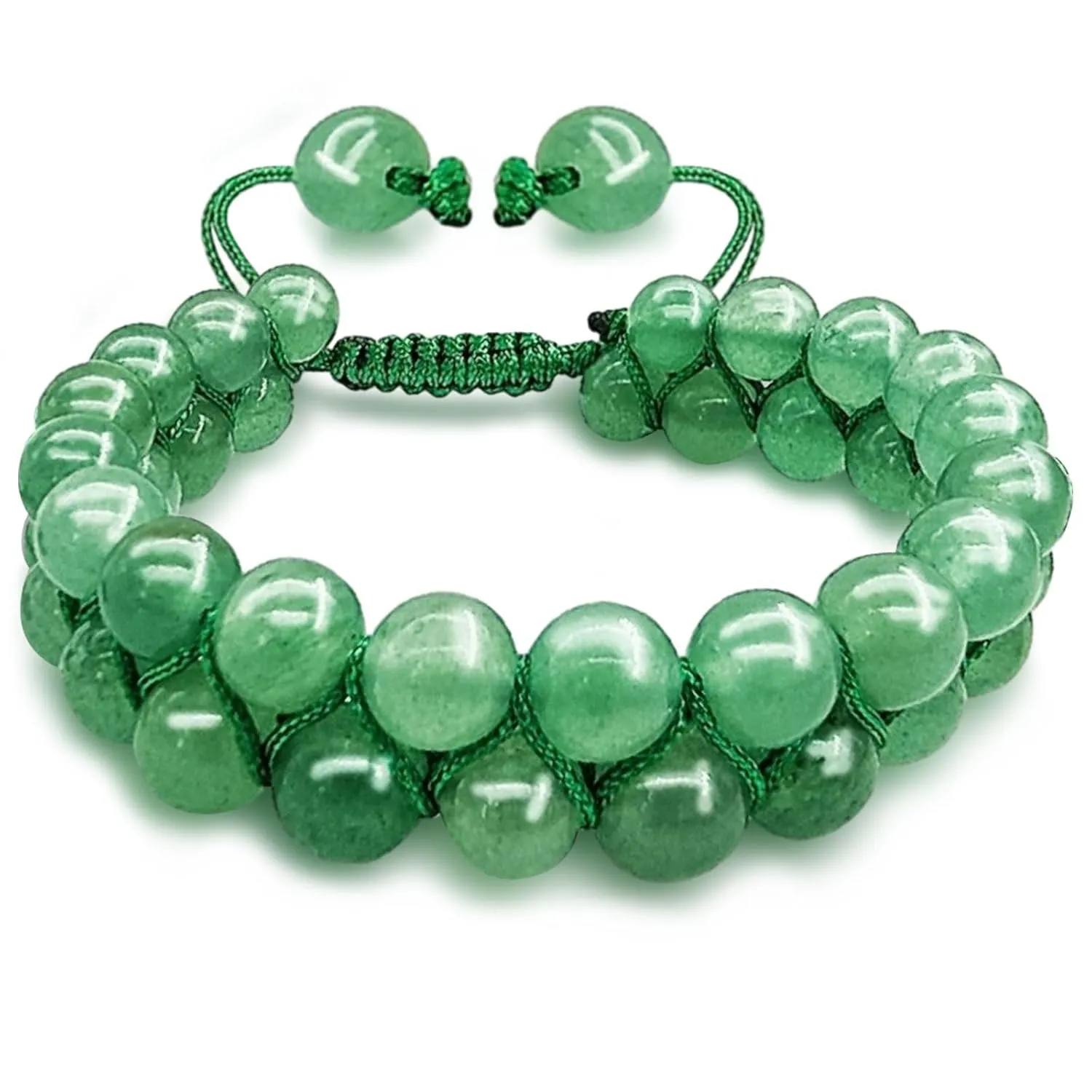 Crystal Bead Bracelet for Women, Handmade Jade Bracelet for Men, Emerald Protection Bracelet, St.Patrick's Day Bracelet, Genuine Premium Jade Crystal Jewelry Bracelets (Emerald)