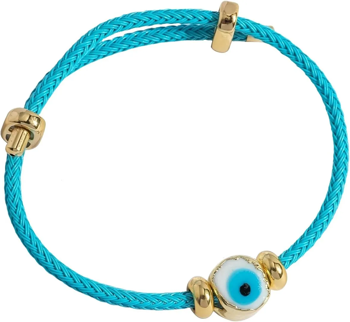 Crystal Braided Tube Evil Eye Rope Wrap Bracelets For Women Adjustable Braided Cord Bracelets Jewelry Gifts