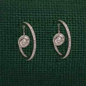 CUBIC ZIRCONIA DRIZZLE EAR HOOPS | SKU : 0018632040, 0018632064, 0018632057, 0018632033, 0018655155