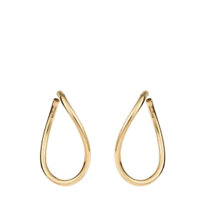 CURVED OVAL HOOP EARRINGS