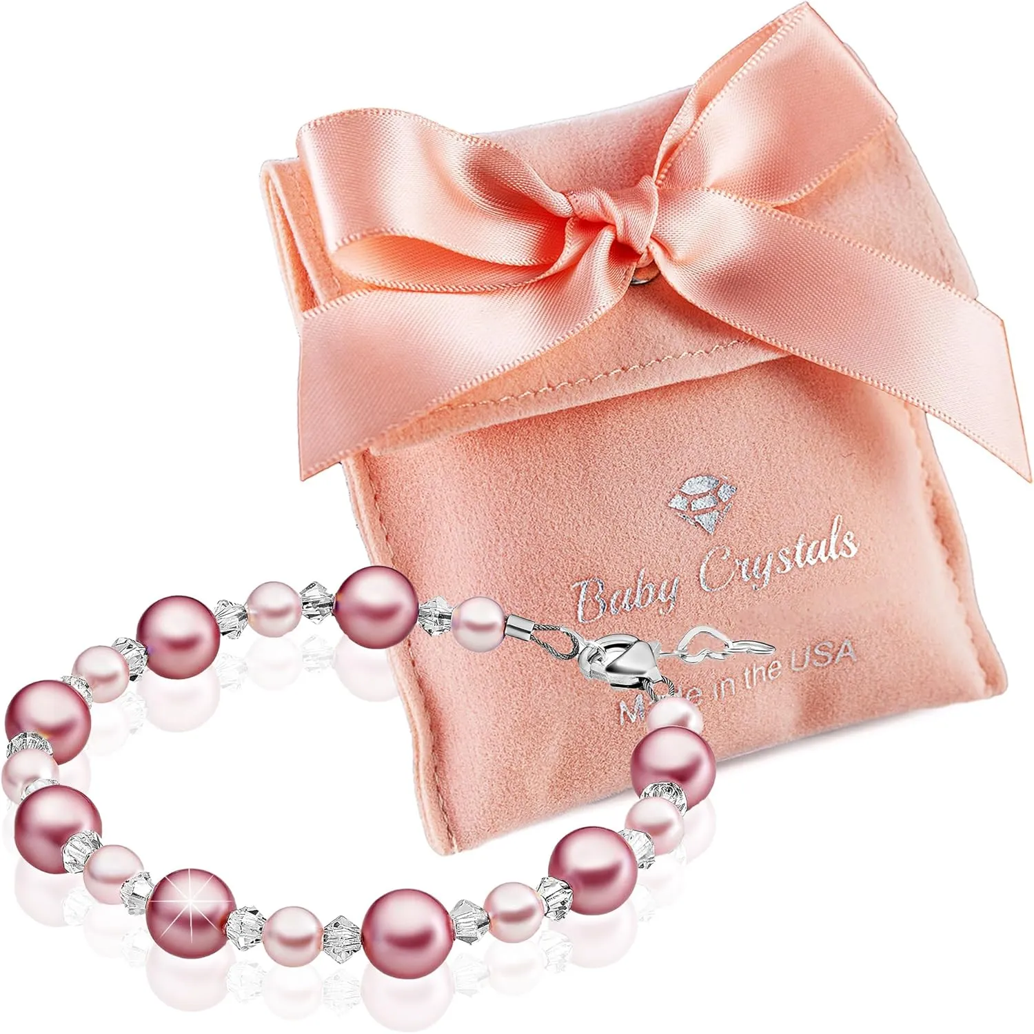 Custom Birthstone Bracelet for Kids, Initial Bracelets for Girls, 925 Sterling Silver Personalized Gifts for women, Crystal jewelry, Newborn Baby Girl, infant, Toddler, Teen, Mother, Birthday Gift