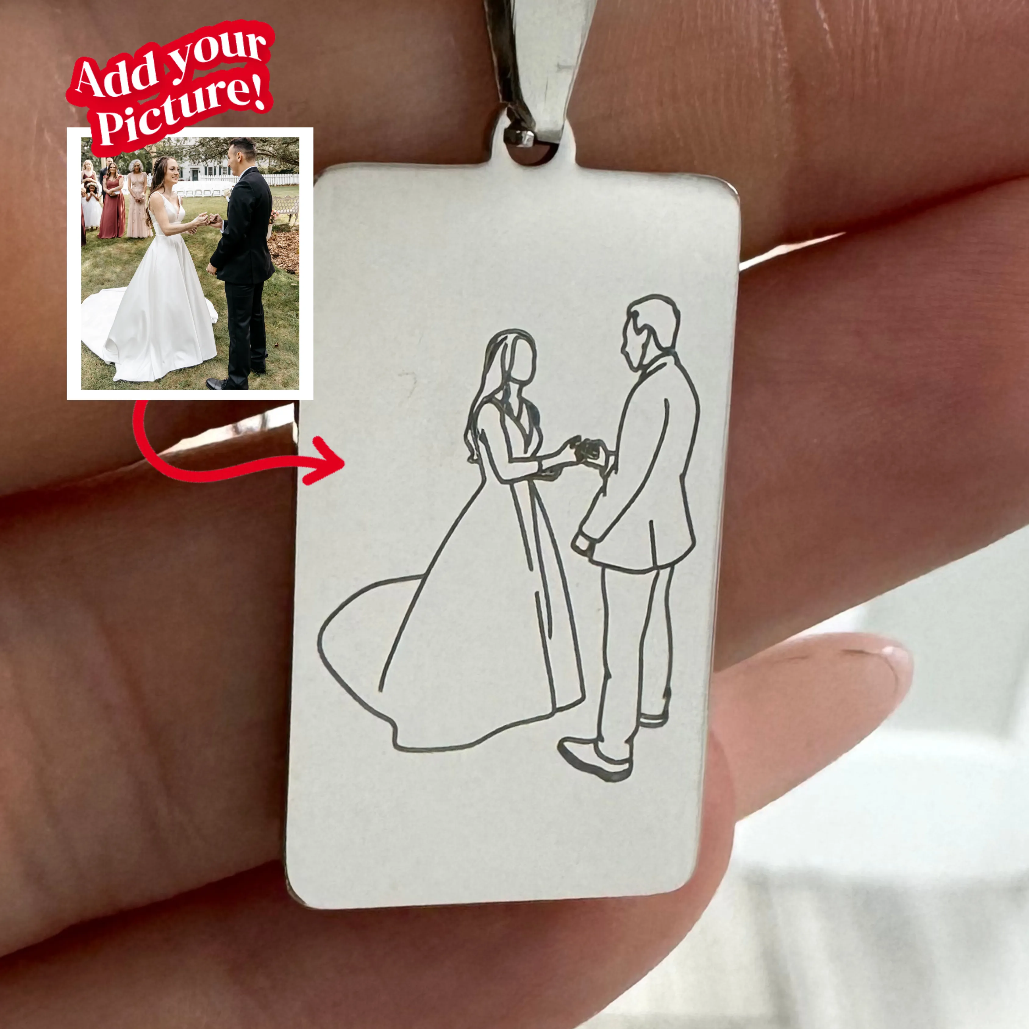 Custom Soulmate© Tag Outline Necklace