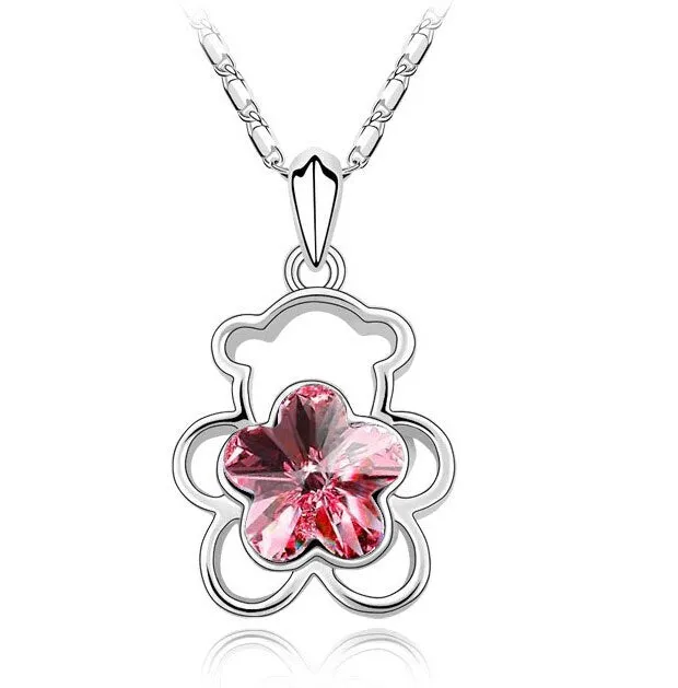 Cute Bear Australian Crystal Charm Pendant for Women