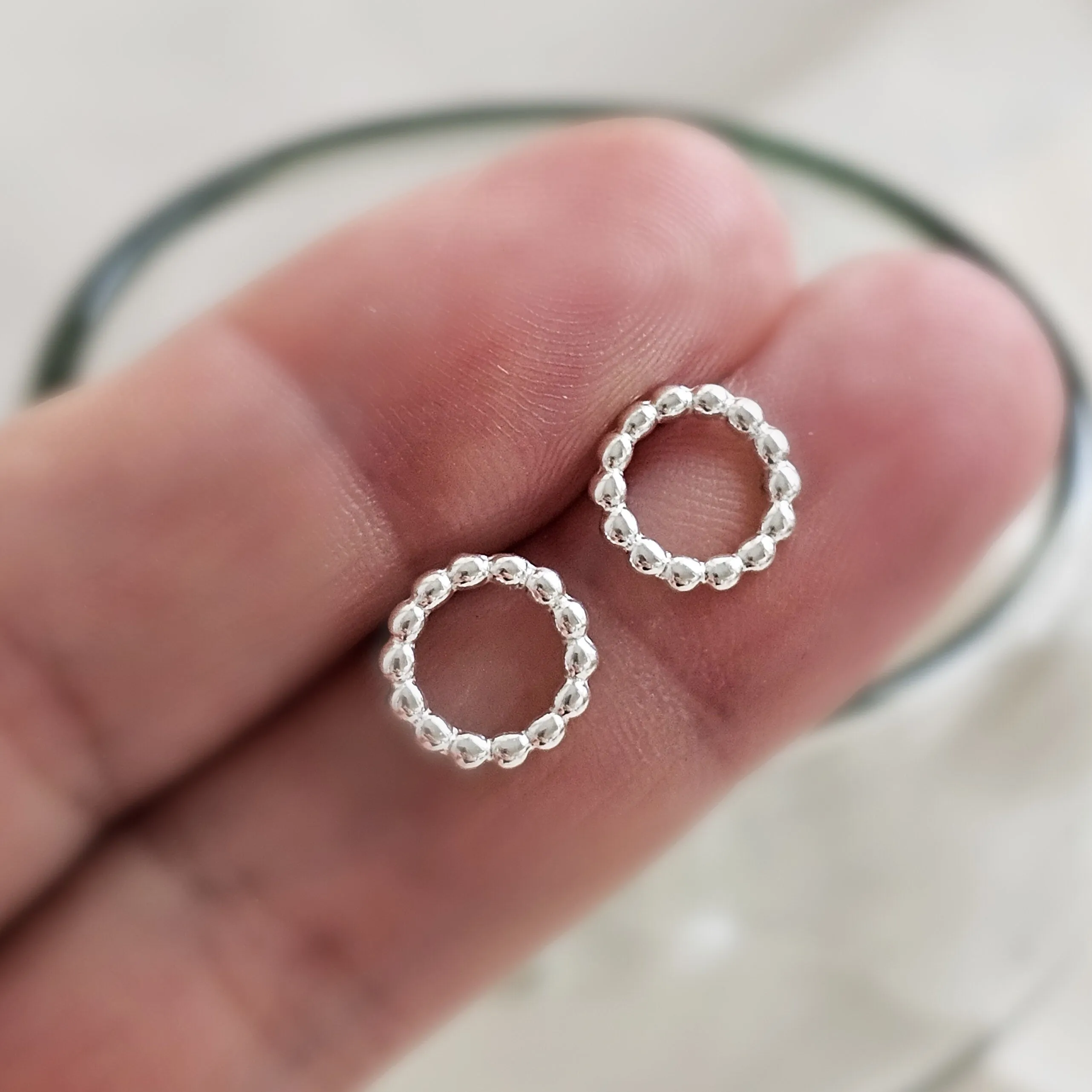 Dainty Dot Circle Studs