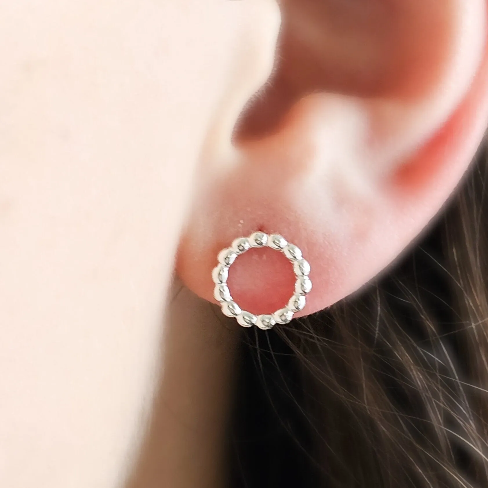 Dainty Dot Circle Studs