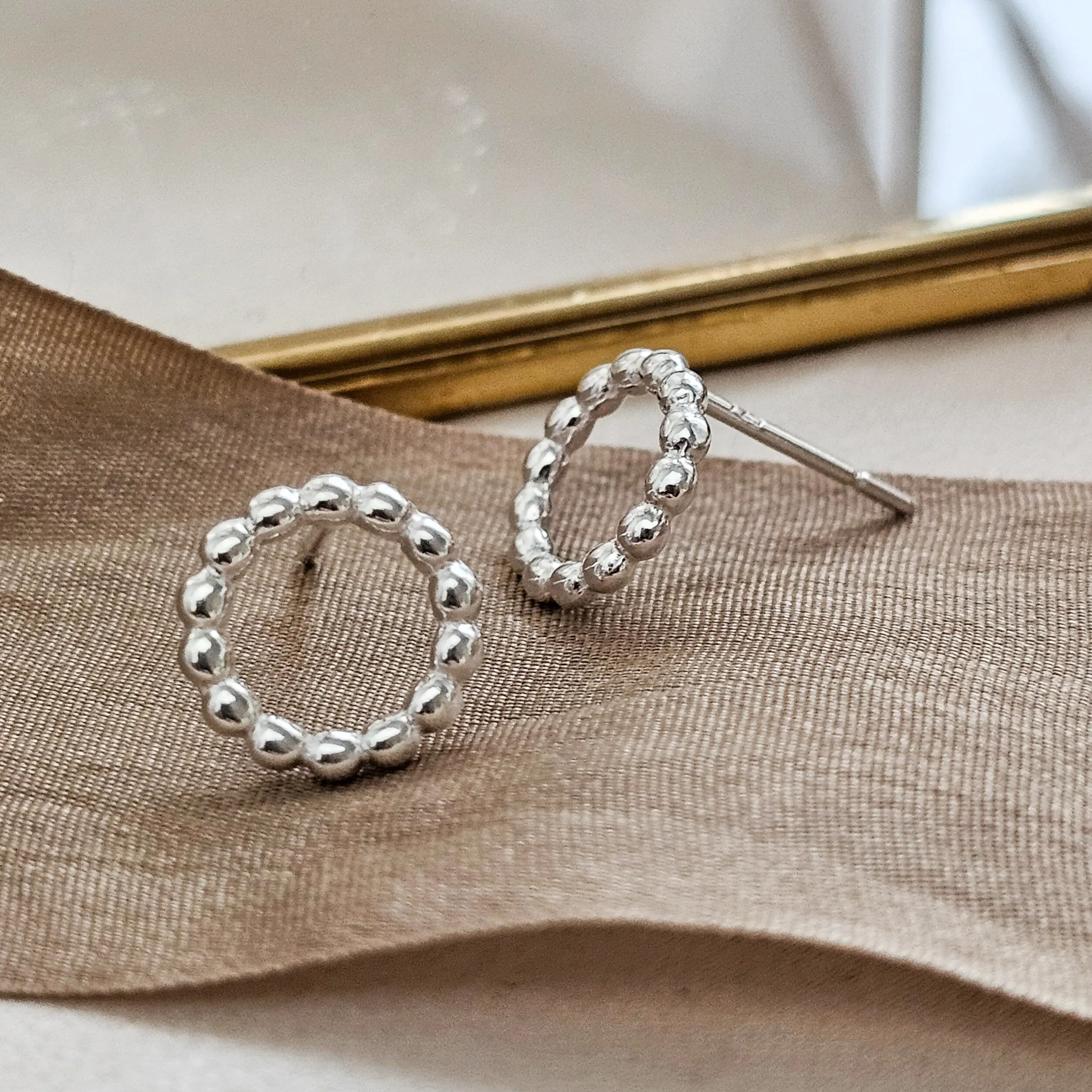 Dainty Dot Circle Studs