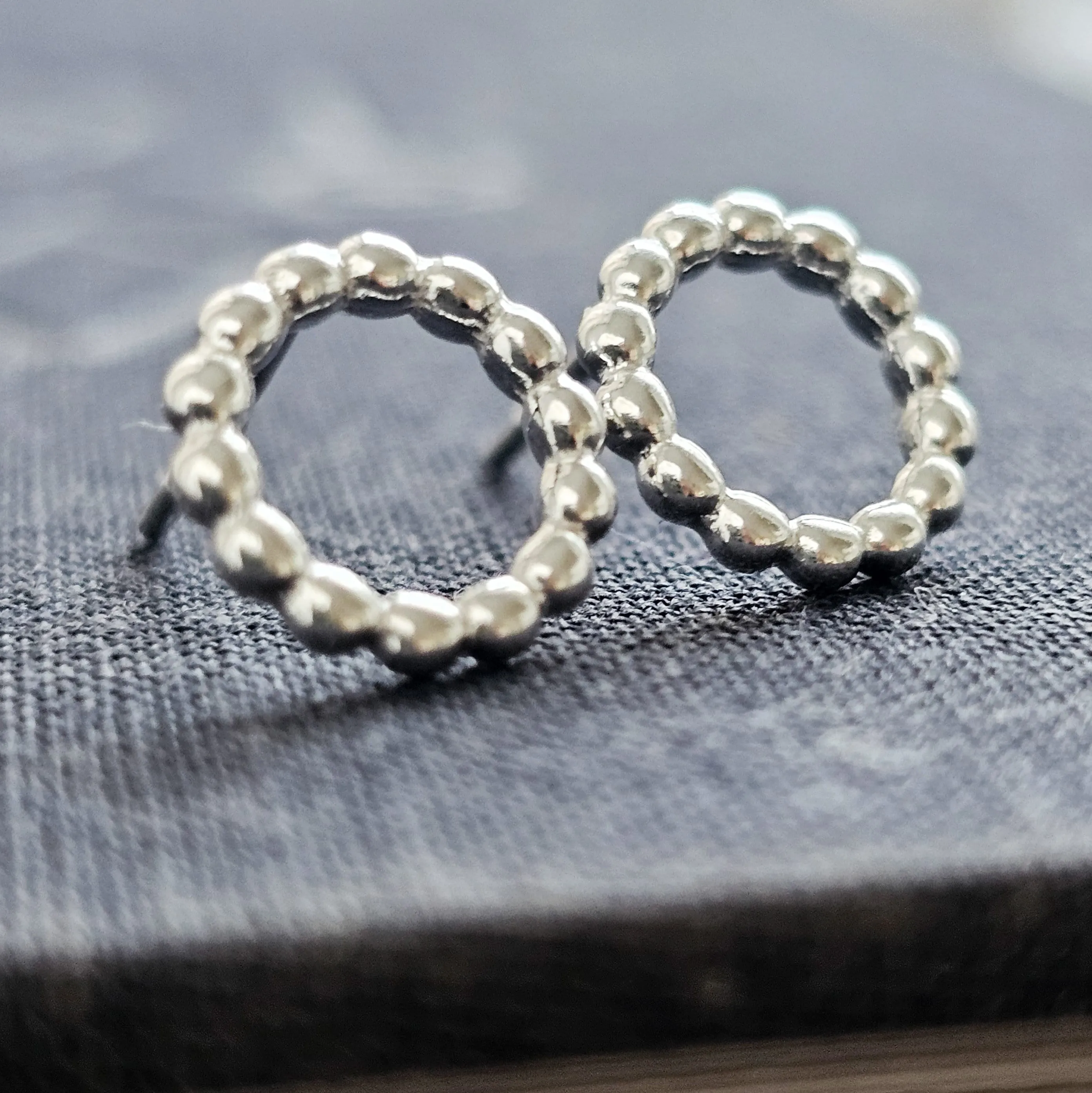 Dainty Dot Circle Studs