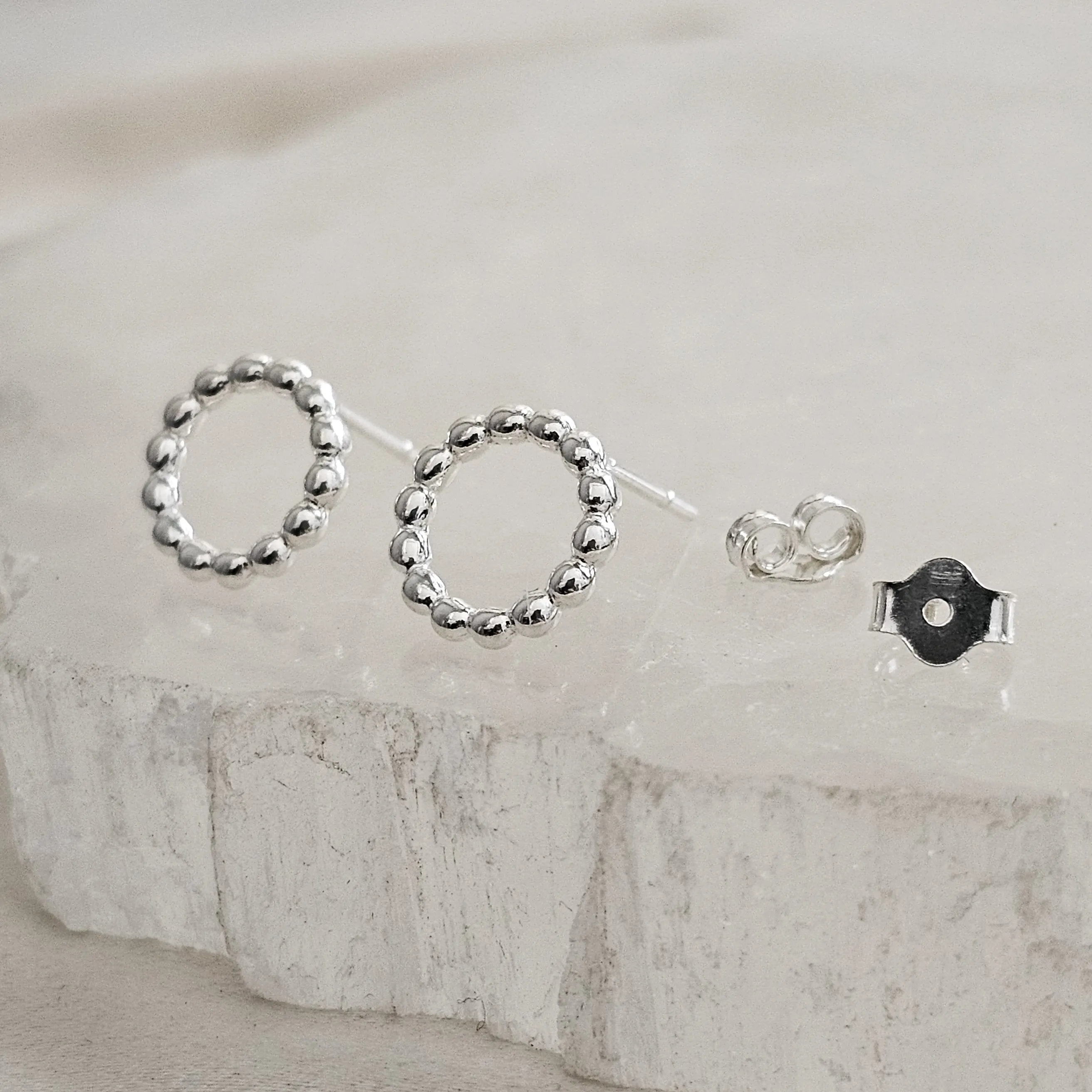 Dainty Dot Circle Studs