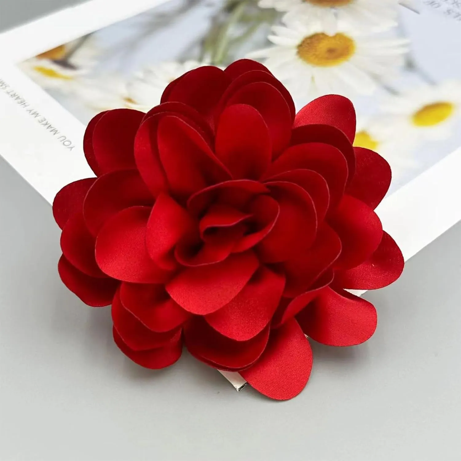 Dcfywl731 3Pcs Flower Brooch Pins Jewelry Brooches for Women Denim Light Blue Large Camellia Flower Brooches Lapel Pins for Wedding Party Promance Dance Dress Clothes Accessories Costume