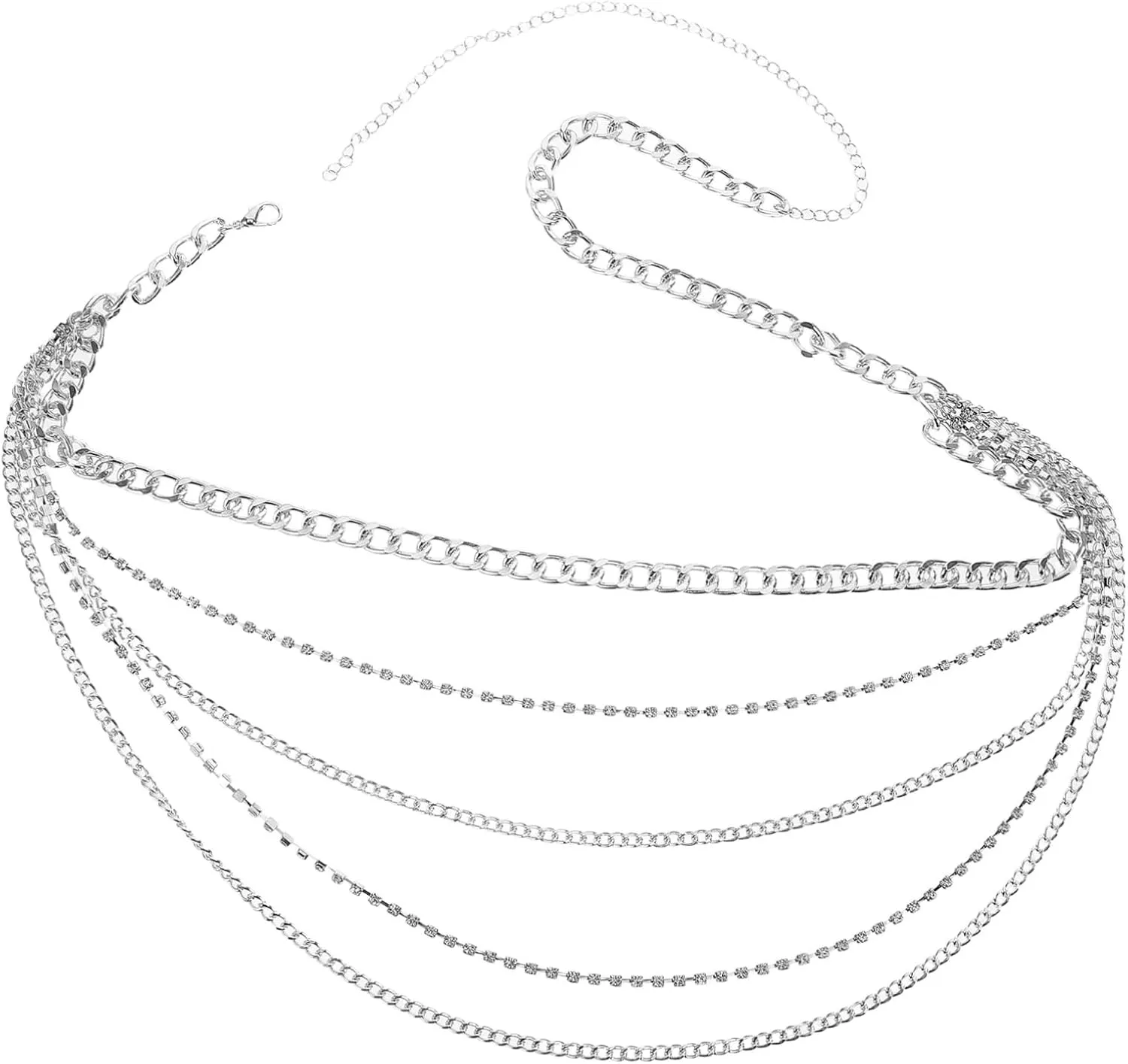 Delicate Rhinestone Waist Chain Jewelry for Women Belly Belt Accessory Sparkly Body Chain for Beach and Party Wear Unique Design for Fashion Forward Style