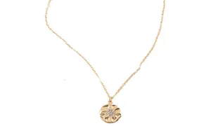 Designing Round Gold Color Chain Choker Sun Pendant Necklace