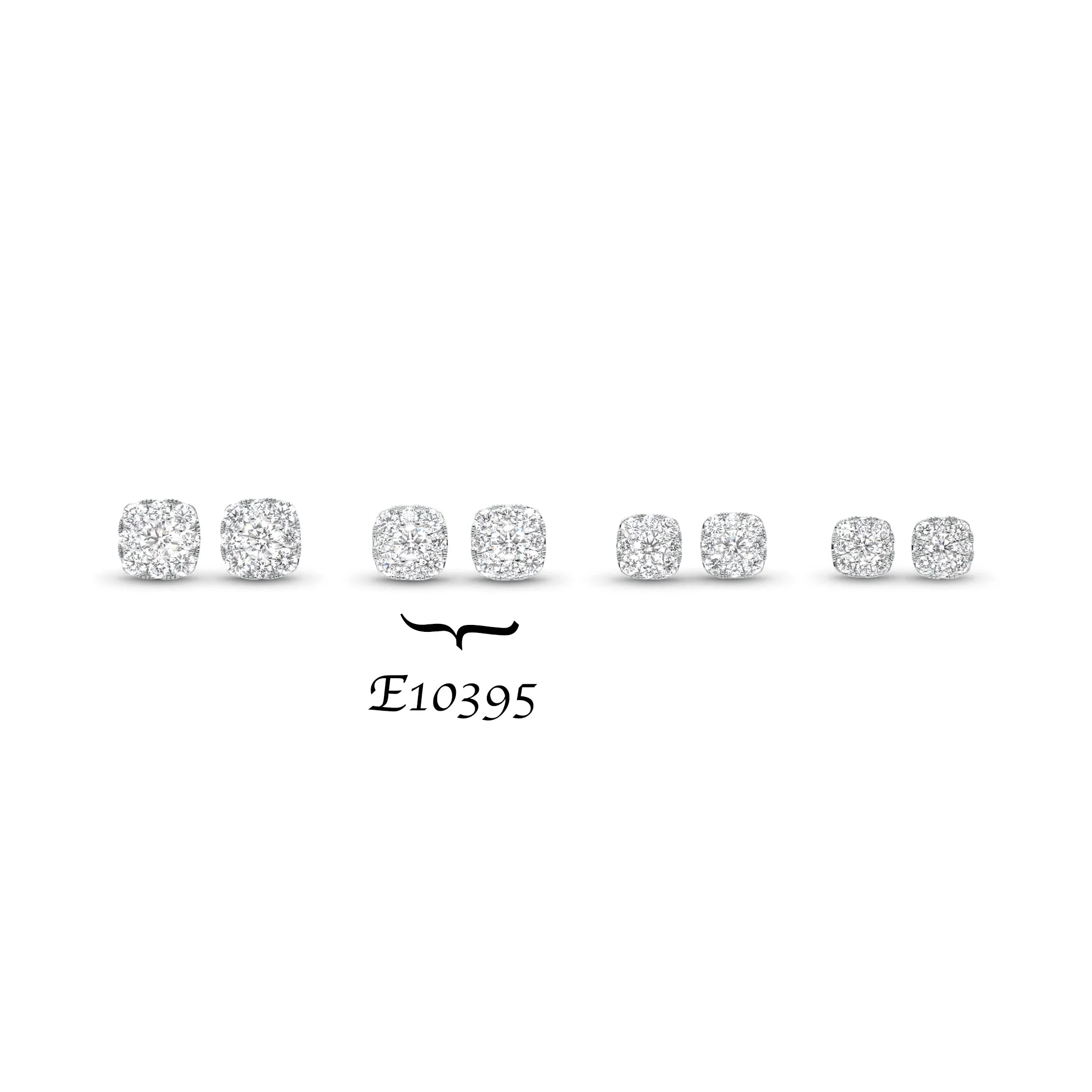 Diamond Cushion-Shape Stud Earrings