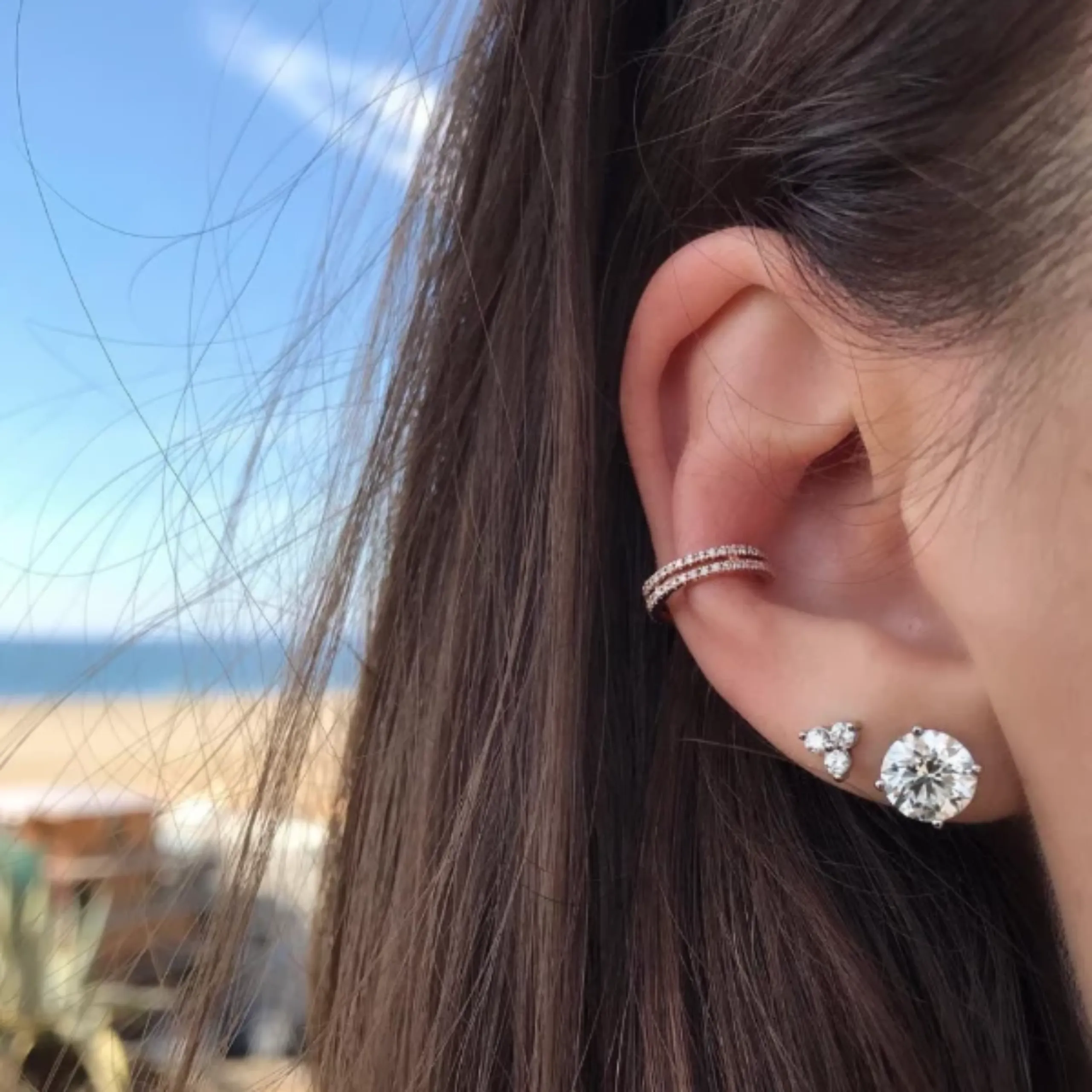 Diamond Trio Studs