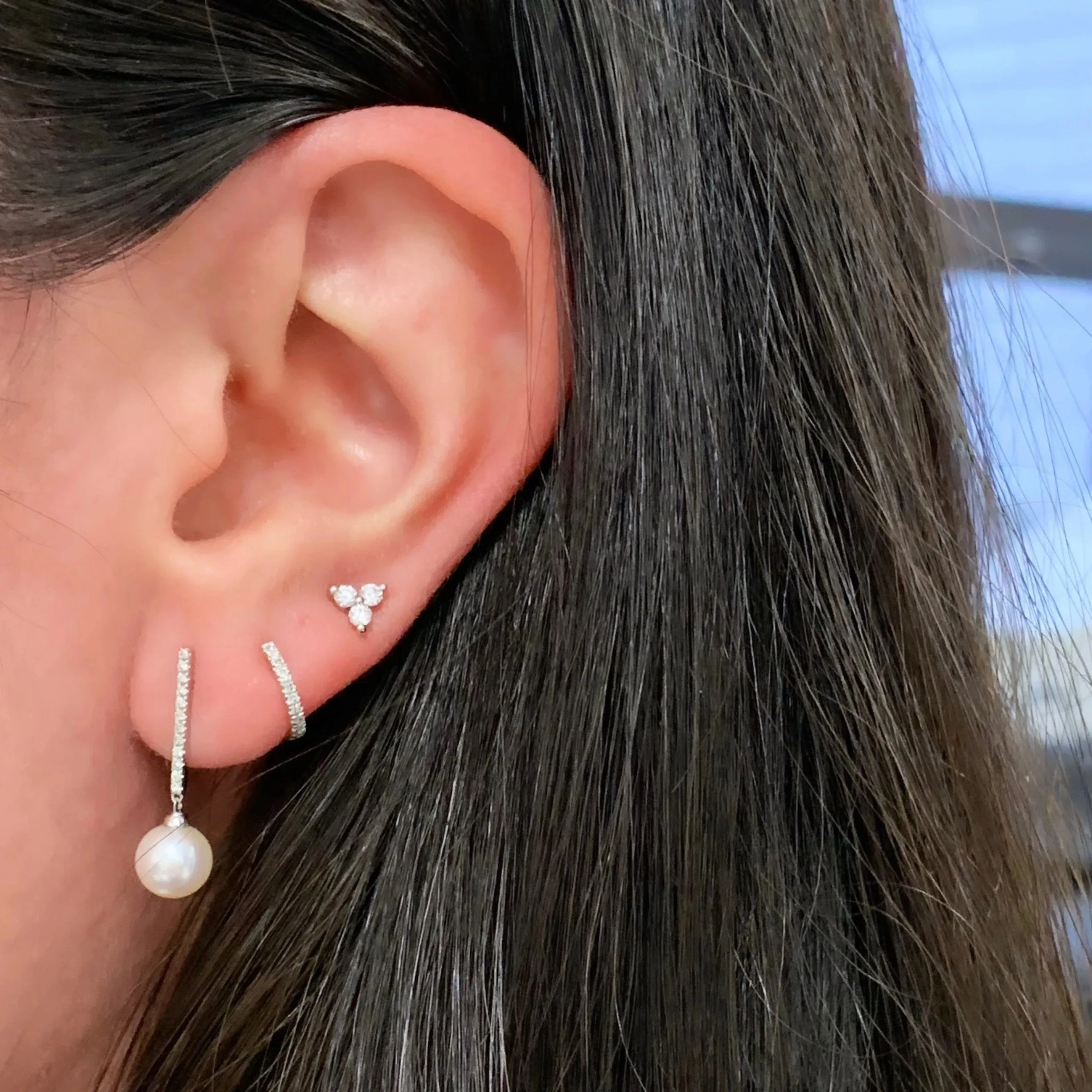 Diamond Trio Studs