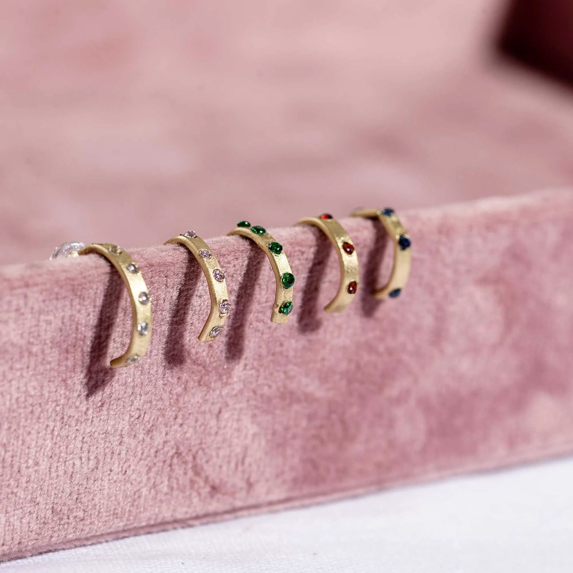 Disco 3 Diamond or Gemstone Hoops