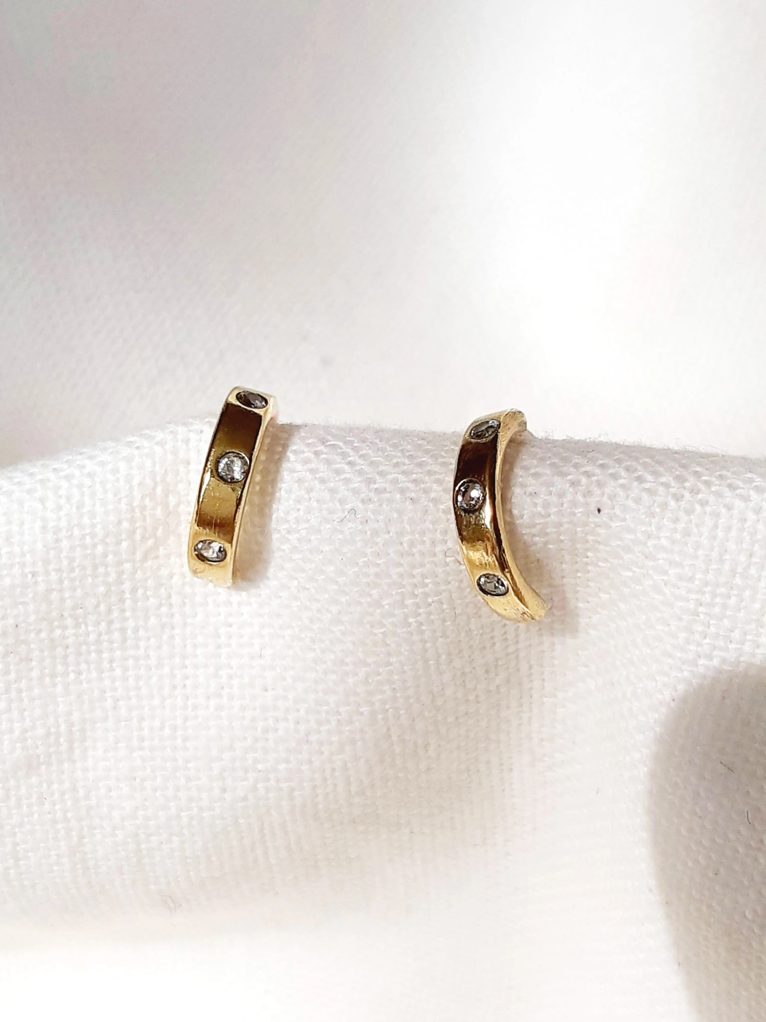 Disco 3 Diamond or Gemstone Hoops