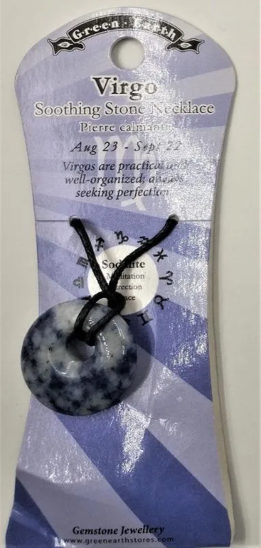 Donut Pendant - Zodiac Virgo Sodalite (Set Of 3)