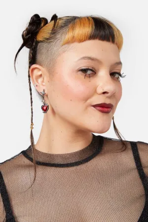 Drop Heart Studs