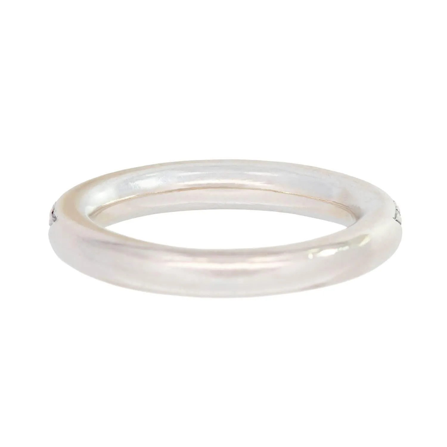 Estate Platinum Diamond Eternity Half Band