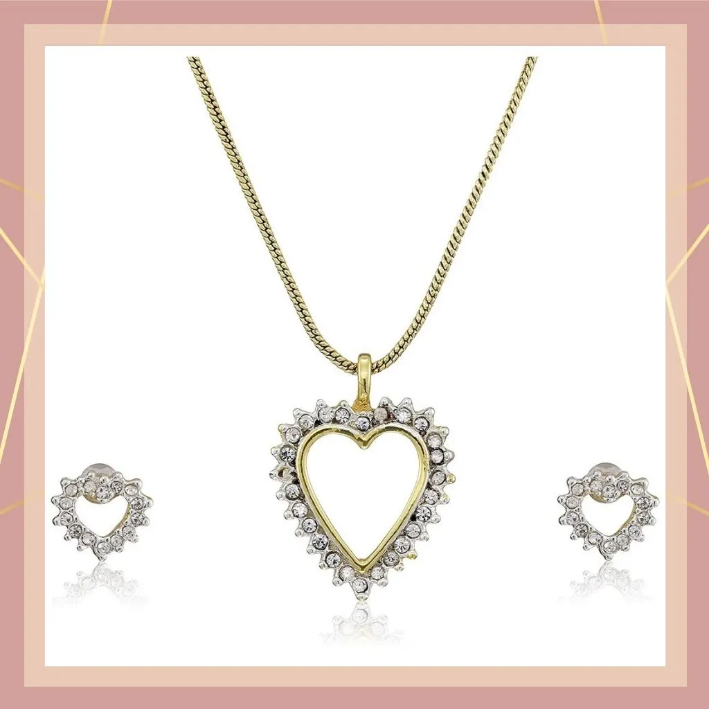 Estele - Valentine special - Trendy and Fancy Fashion Jewellery Design Necklace Set for Women