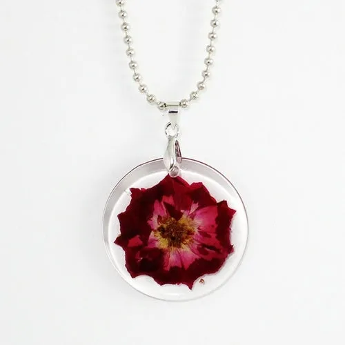 Fashion True Dried Flower Necklace Crystal Daisy Drop Gel Plant