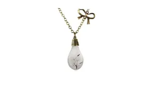 Flowers Seed Glass Pendants Necklace