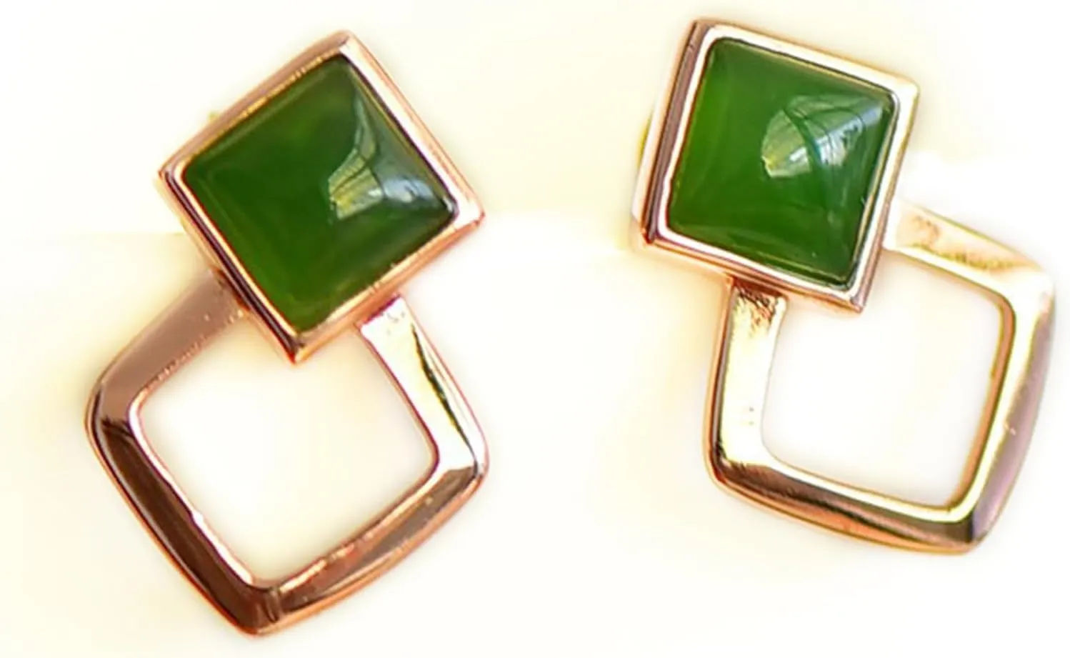 French Touch Earrings Studs Sterling Silver Hypoallergenic Natural Green Jade Wealth Abundance Jewelry for Women Good Luck Gift for Healing Protection
