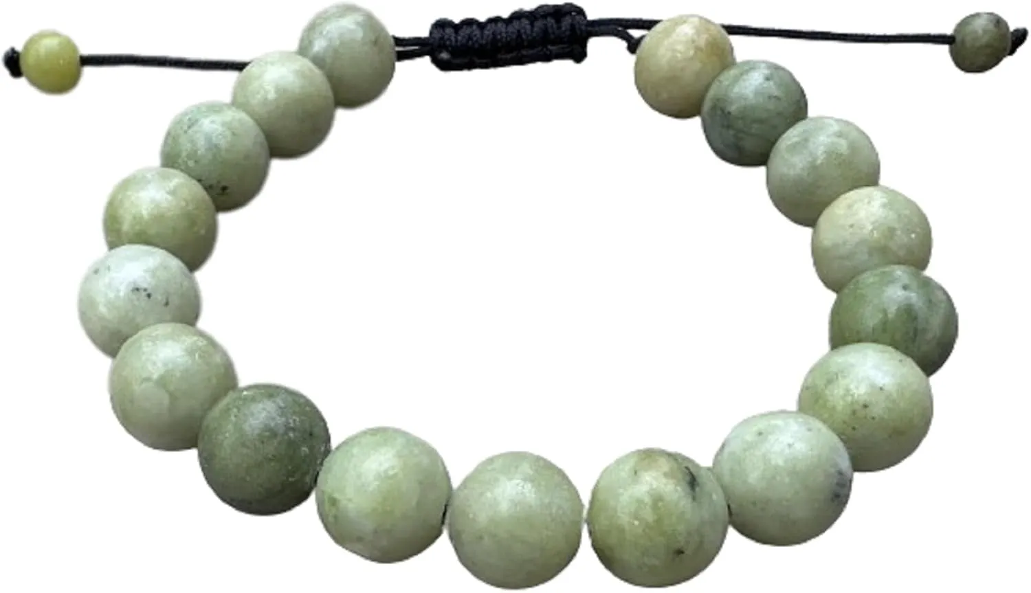GAF TREASURES Grade A    Gemstone Round Bead Adjustable Bracelet 10mm, Genuine Crystal Bead Bracelet, Gift for Men & Women