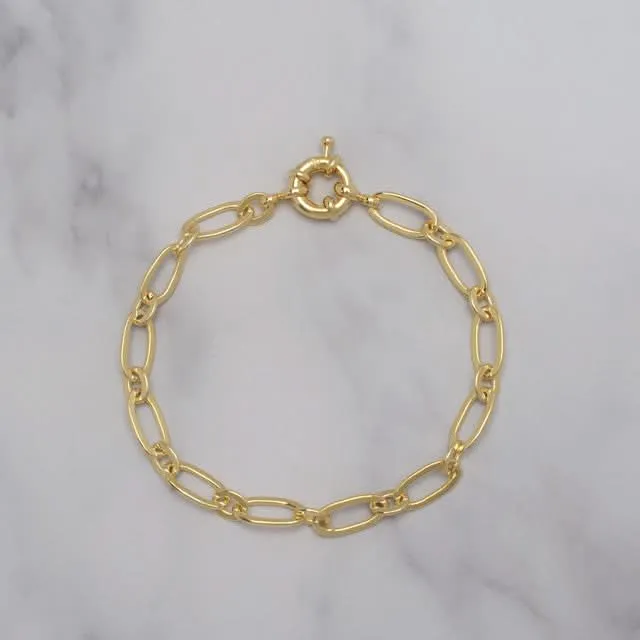 Gold Plated Link Bracelet 6
