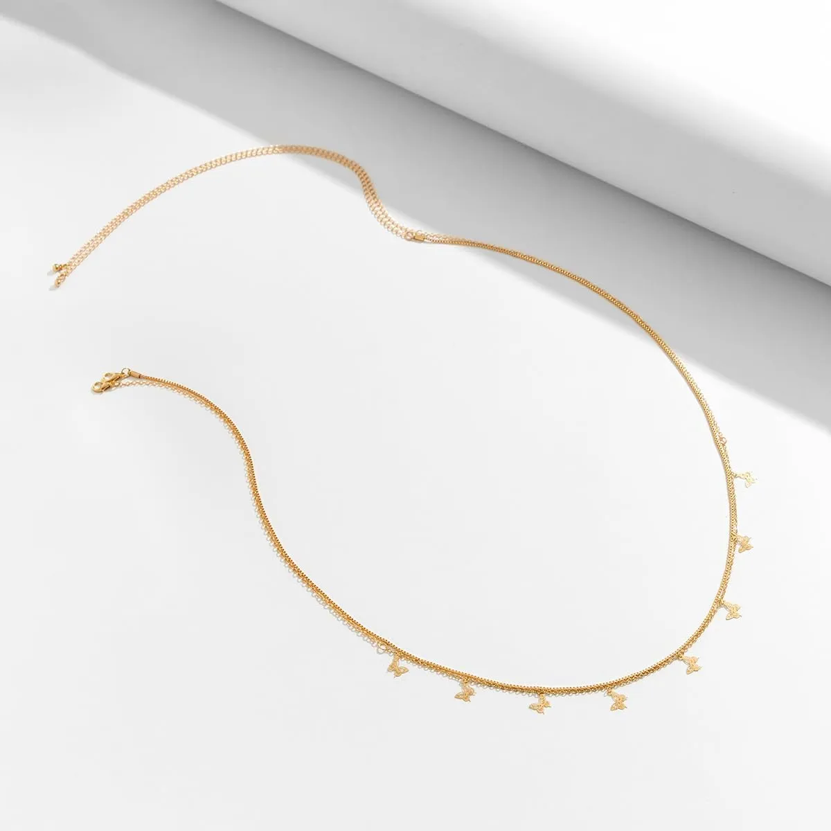 Gold Plated Waist Chain Boho Layered Belly Body Chain Butterfly Star Pearl Cross Adjustable Multilayer Sexy Bikini Waist Chain for Women